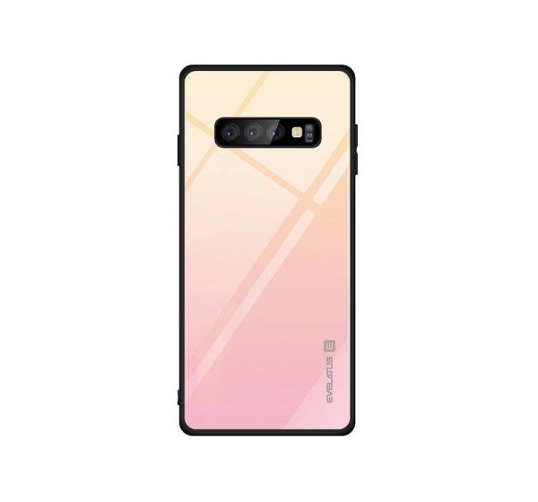 Evelatus Samsung Galaxy J4 Plus 2018 Gradient Glass Case 1 Mild Melon