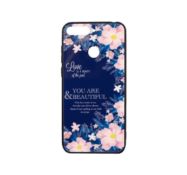 Evelatus Huawei Y6 2018 Picture Glass Case Flower Power