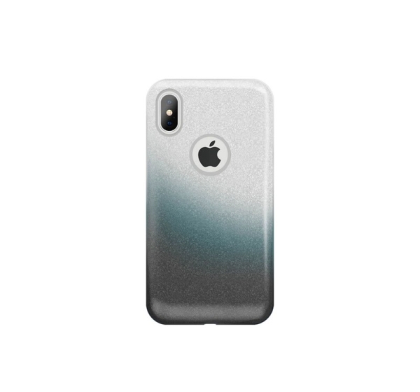 iLike Apple iPhone X / iPhone XS Gradient Glitter 3in1 case Smoked
