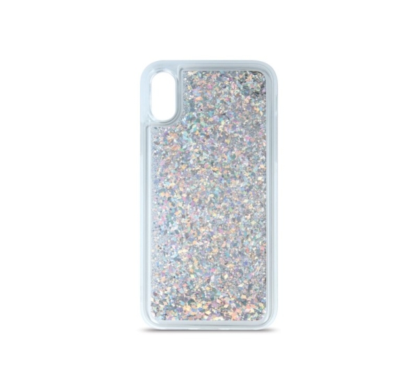 iLike Samsung S10 Back Case Liquid Sparkle Silver