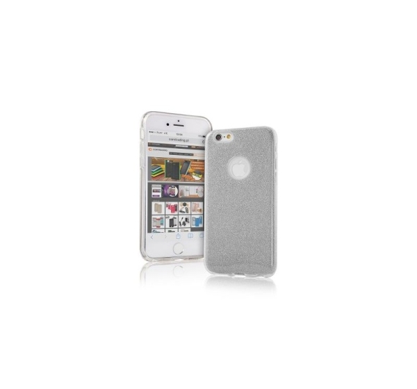 iLike Apple iPhone X / iPhone XS Glitter 3 in 1 Back Case Silver