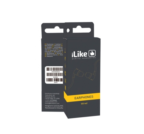 iLike -  iLike Earphones IEA01BK  3.5mm Black