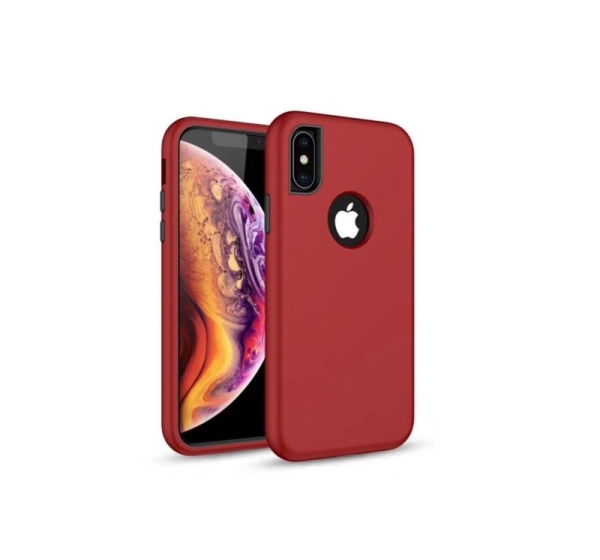 iLike Samsung Galaxy A10 Defender Solid 3in1 case Red
