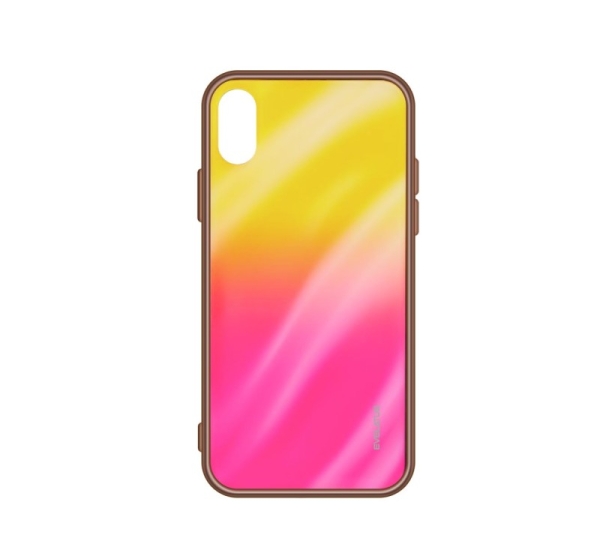 Evelatus Samsung A10 Water Ripple Full Color Electroplating Tempered Glass Gradient Yellow-Pink