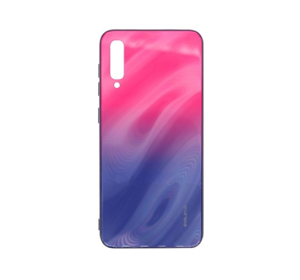 Evelatus Samsung A50 Water Ripple Gradient Color Anti-Explosion Tempered Glass Case Gradient Pink-Purple