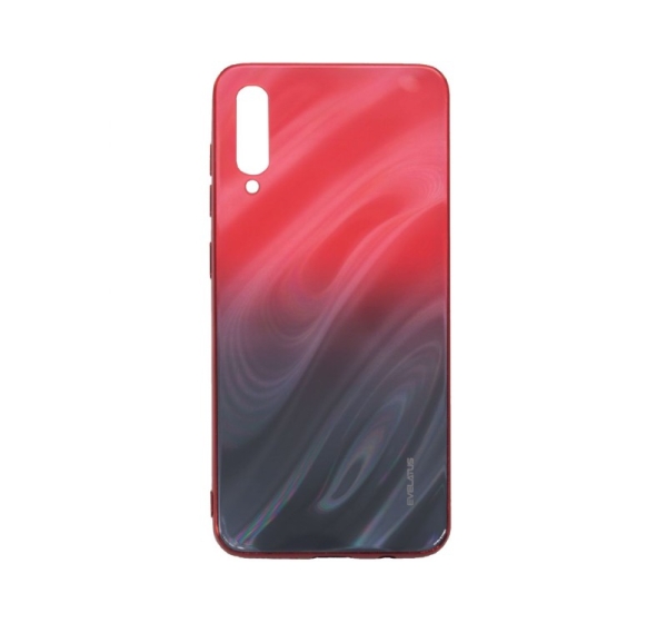 Evelatus Samsung Galaxy A50 Water Ripple Full Color Electroplating Tempered Glass Gradient Red-Black