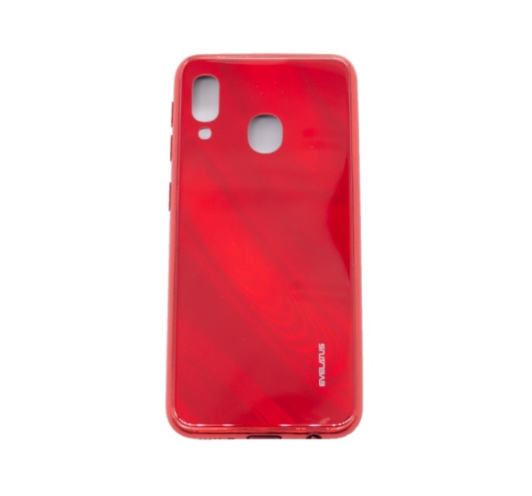 Evelatus Samsung Galaxy A20e Water Ripple Full Color Electroplating Tempered Glass Red