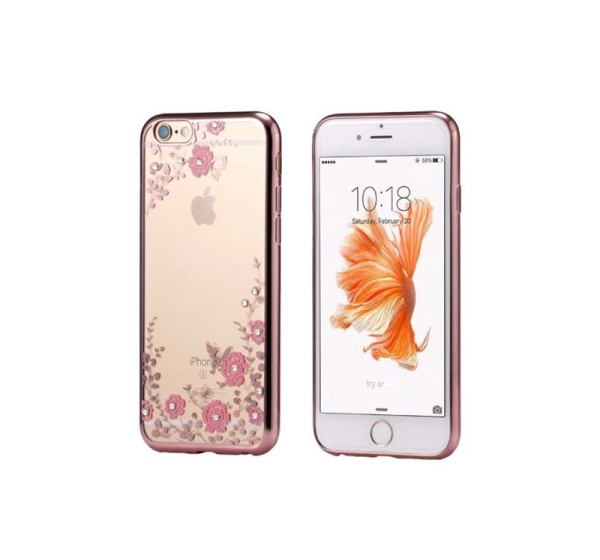 iLike Xiaomi Xiaomi Redmi Note 8 / Redmi Note 8 2021 Back Case FLOWER Rose Gold