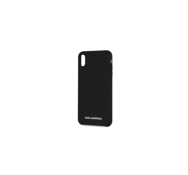 Karl Lagerfeld Apple iPhone XR Silver Logo Silicone Case Black