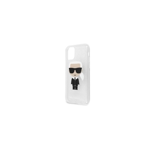 Karl Lagerfeld Apple iPhone 11 Pro MAX Glitter Iconic Body Cover Silver