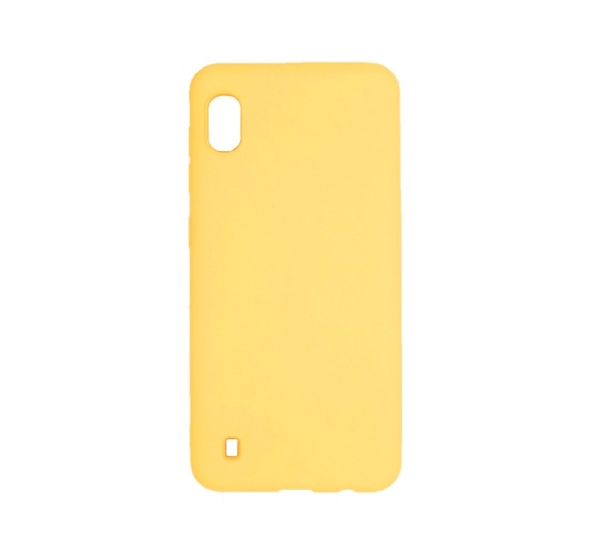 Evelatus Samsung Galaxy A10 Soft Touch Silicone Case with Strap Yellow
