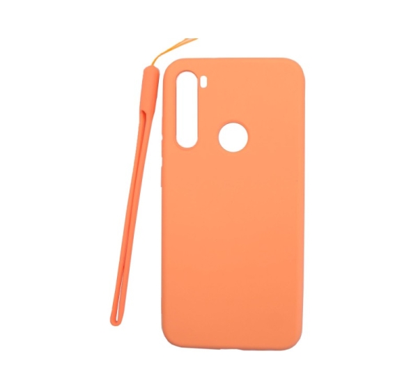 Evelatus Xiaomi Xiaomi Redmi Note 8 / Redmi Note 8 2021 Soft Touch Silicone Case with Strap Pink