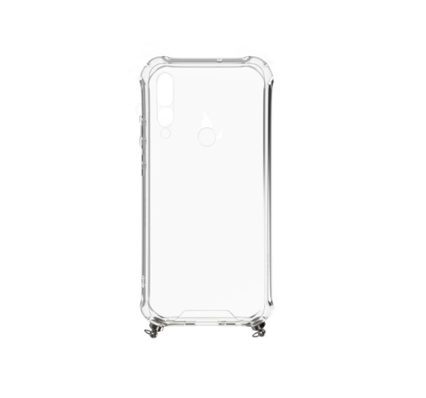 Evelatus Huawei P30 Lite Silicone Transparent with Necklace TPU Strap Gold