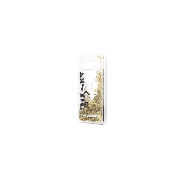 Karl Lagerfeld Samsung Galaxy S10e Glitter Floatting Cover Black Gold