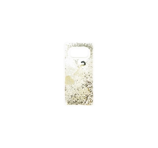 Guess Samsung Galaxy S10e Glitter Hearts Cover Gold