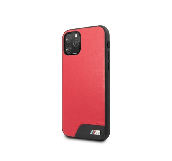 BMW Apple iPhone 11 Pro Hardcase Smooth PU Leather Red