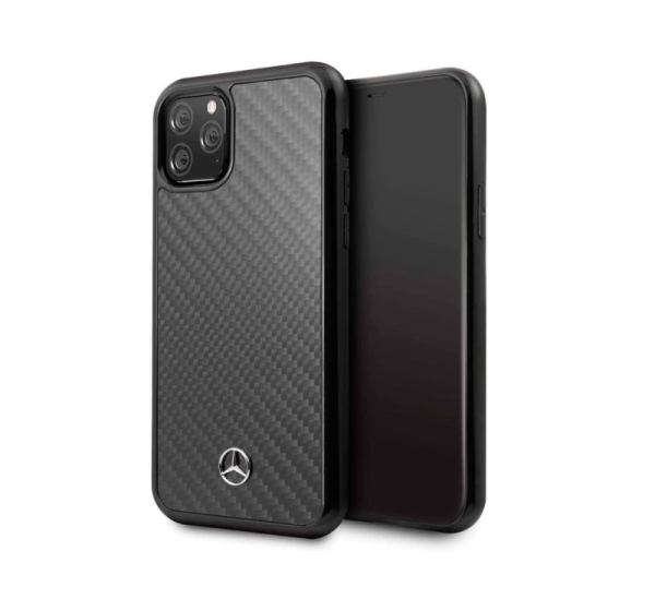 Mercedes-Benz Apple iPhone 11 Pro Max Hard Case Leather Carbon Fiber Black