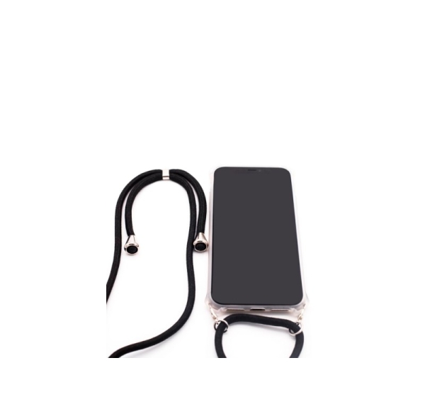 Evelatus Samsung A50 Case with rope Black Transparent