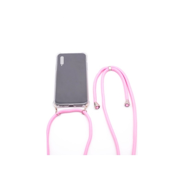 Evelatus Samsung A50 Case with rope Pink Transparent