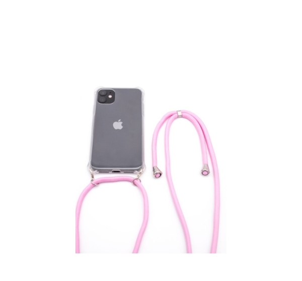 Evelatus Apple iPhone 11 Pro Silicone Transparent with Necklace TPU Strap Transparent
