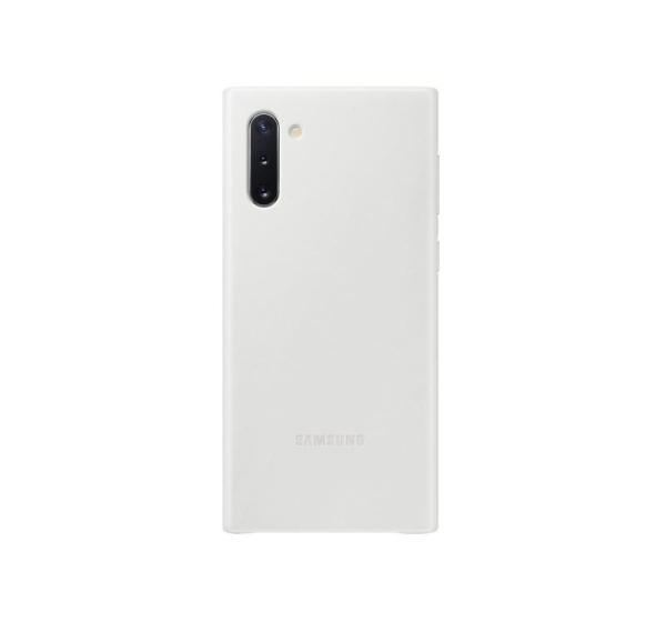 Samsung Note 10 Leather cover case White