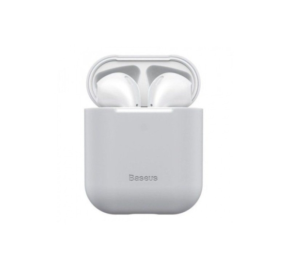 Baseus Apple Silica Series Ultra-Thin Silicone Protector Case for AirPods 1/2 Grey