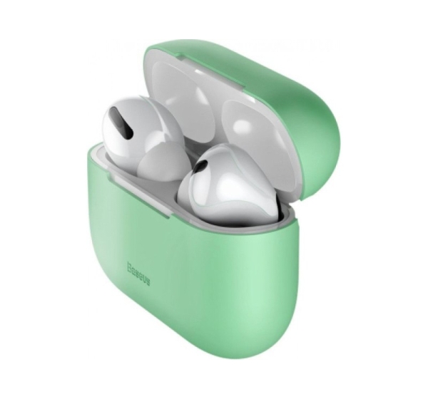 Baseus Apple Silica Silicone-Gel Protective case for Apple Airpods Pro Green
