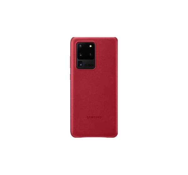 Samsung Galaxy S20 Ultra Leather Cover Red