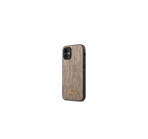 Guess Apple iPhone 12 mini 5.4'' Lizard Cover Gold