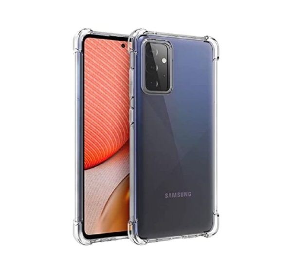 Evelatus Samsung Galaxy A72 Military Shockproof Silicone Case TPU Transparent