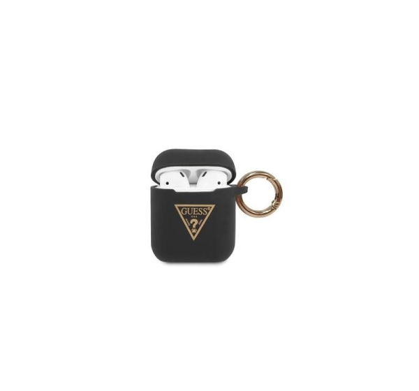 Guess -  AirPods Guess Triangle Silicone Case Black