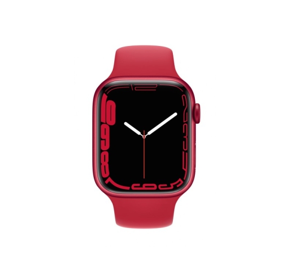 Apple Watch Series 7 GPS, 45mm (PRODUCT)RED Aluminium Case with Sport Band - Regular (PRODUCT) Red