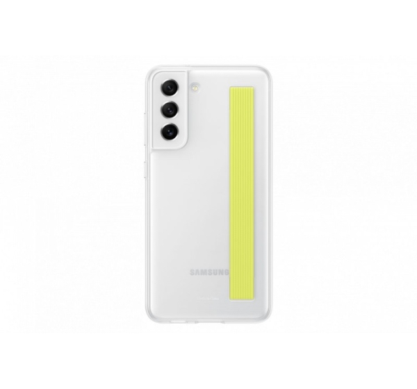 Samsung Galaxy S21 FE Clear Strap Cover Case White