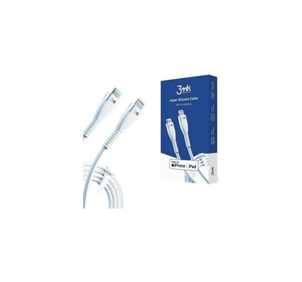 3MK Apple 3mk Hyper Silicone Cable Type-C to Lightning 20W 3A White