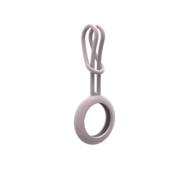 iLike   AirTag Silicone Keychain Loop Case Pink