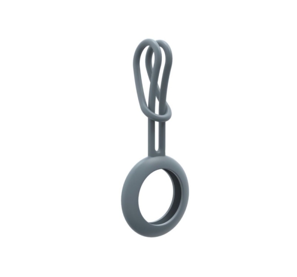 iLike   AirTag Silicone Keychain Loop Case Grey Blue