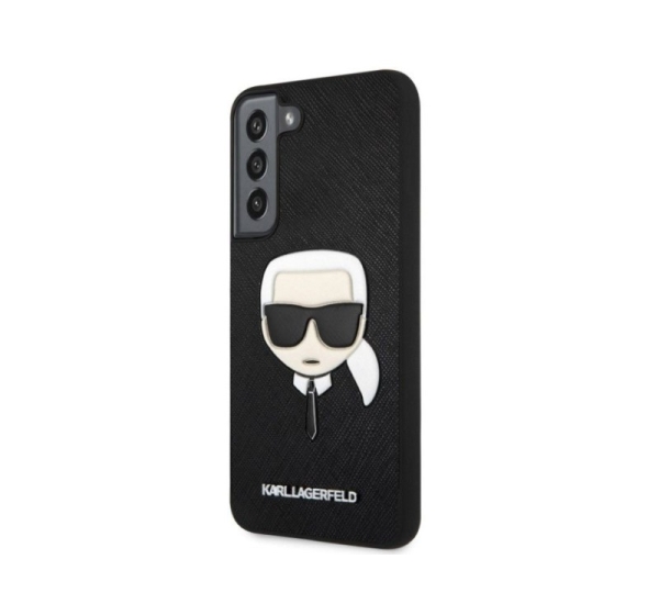 Karl Lagerfeld Samsung Galaxy S22+ PU Saffiano Karl Head Case Black