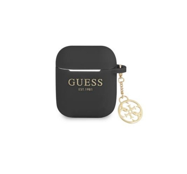 Guess Apple  4G Charms Silicone Case for Airpods 1/2 Black