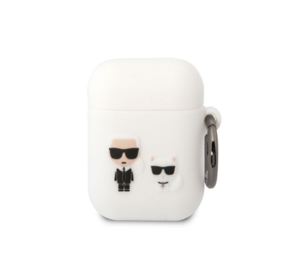 Karl Lagerfeld - Airpods 1/2 Choupette Silicone Case White
