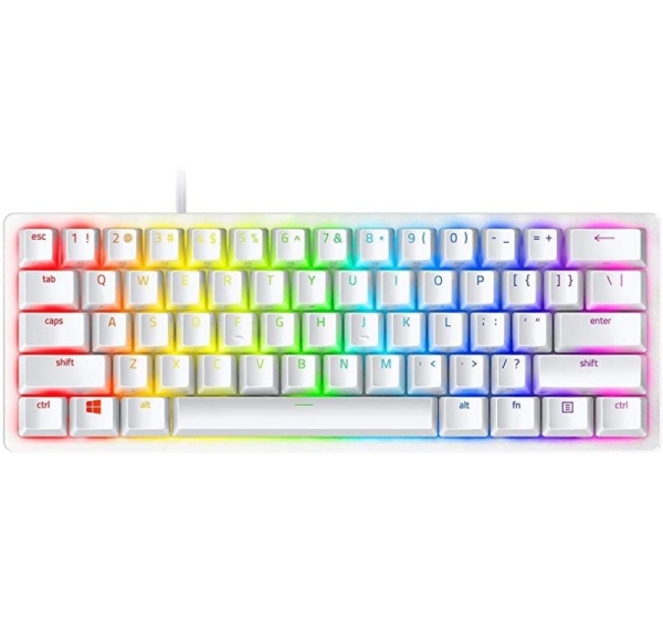Razer   Huntsman Mini 60%, Gaming keyboard, Optical, RGB LED light, US, Mercury, Wired