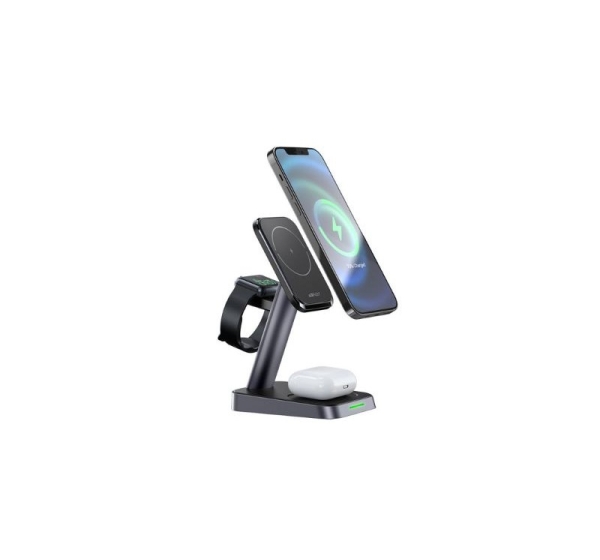 Acefast E3 desktop three-in-one wireless charging stand Black