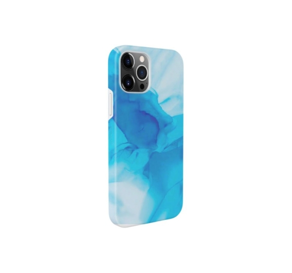Evelatus Apple iPhone 12 Pro Max Premium Silicone case Customized Print Blue