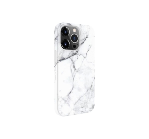 Evelatus Apple iPhone 14 Pro Max Premium Silicone case Customized Print Marble White