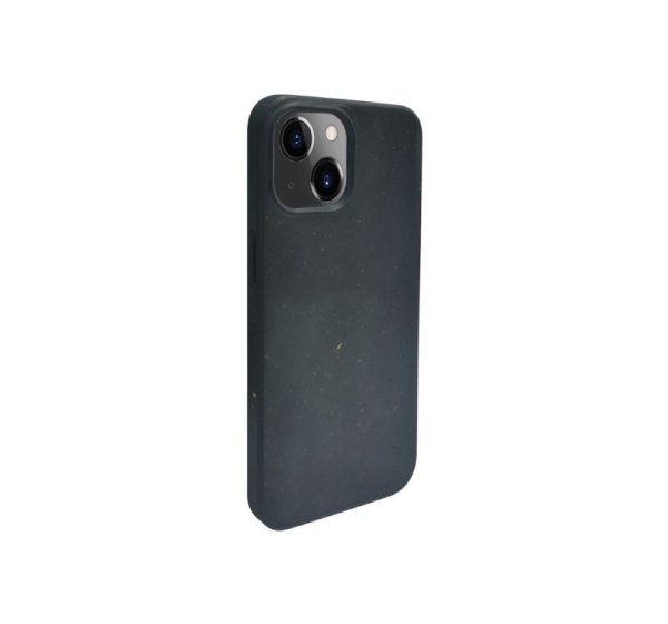 iLike Apple iPhone 14 Silicone plastic case Eco Print Design Black