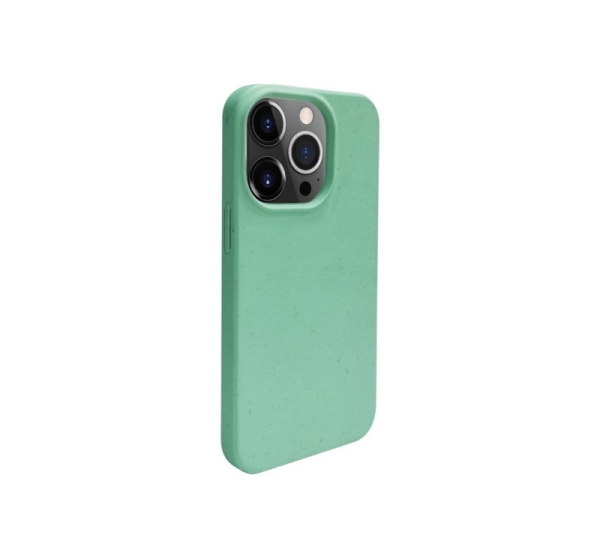 iLike Apple iPhone 14 Pro Silicone plastic case Eco Print Design Flower Green