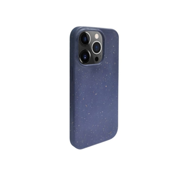 iLike Apple iPhone 14 Pro MaxSilicone plastic case Eco Print Design Blue