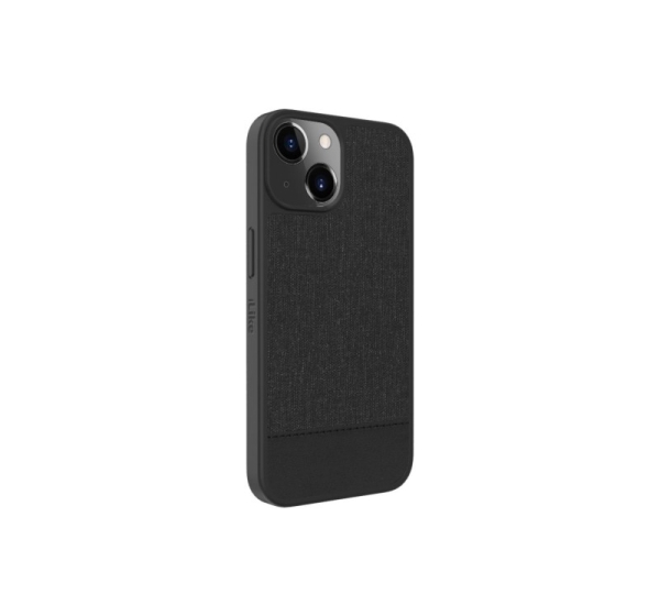 iLike Apple iPhone 14 Plastic Leather Back Cover Black