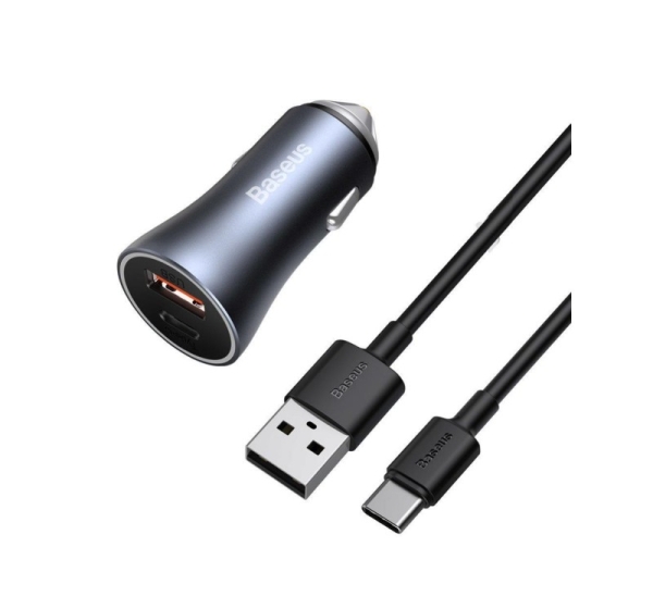 Baseus MOBILE CHARGER CAR 40W/DARK GRAY TZCCJD-0G
