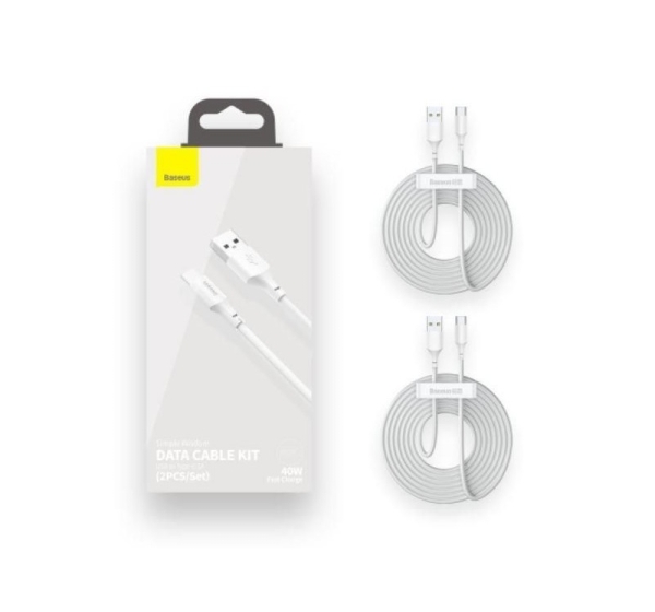 Baseus CABLE USB TO USB-C 1.5M/2PCS WHITE TZCATZJ-02