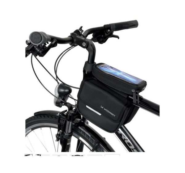 iLike Universal frame bike bag bicycle pannier waterproof phone case 1.5l Black